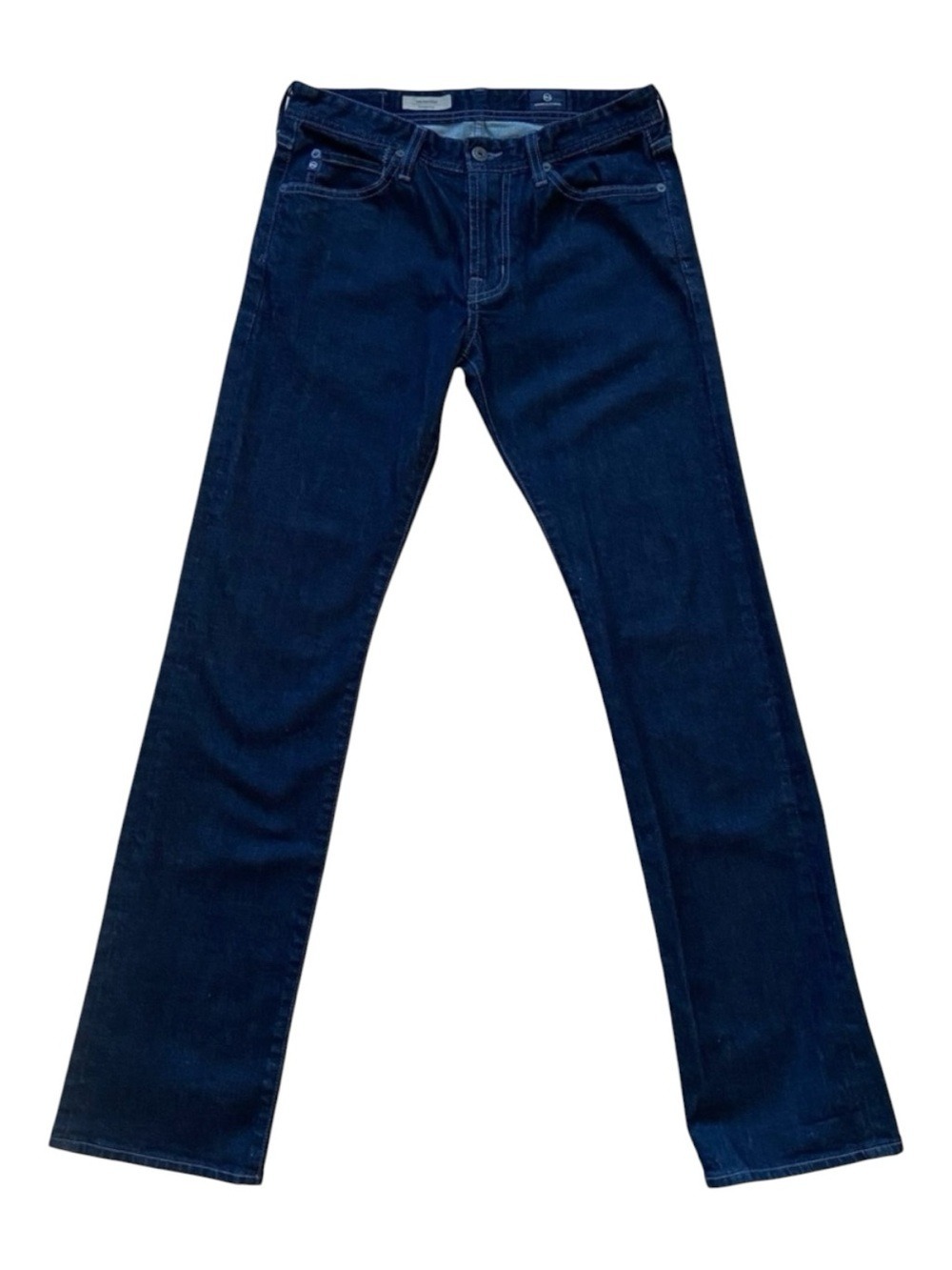AG Adriano Goldschmied men jeans The Protege straight leg dark blue stretch